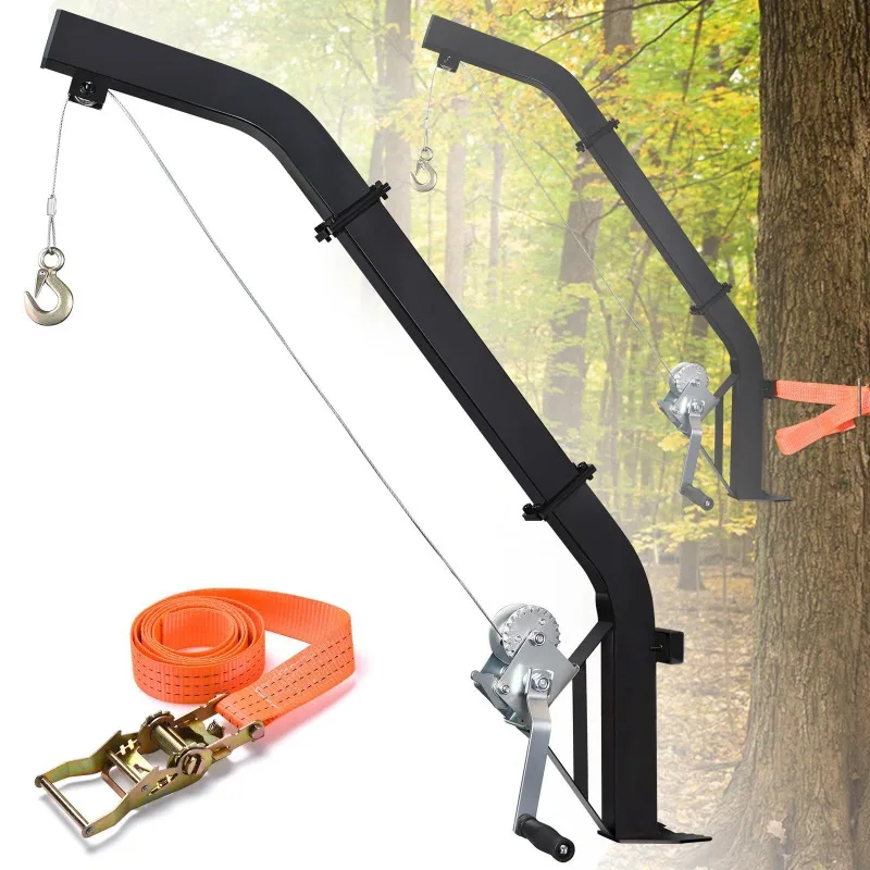 

Tree mounted deer hangers for hunting, hunting game hangers winch lifts
