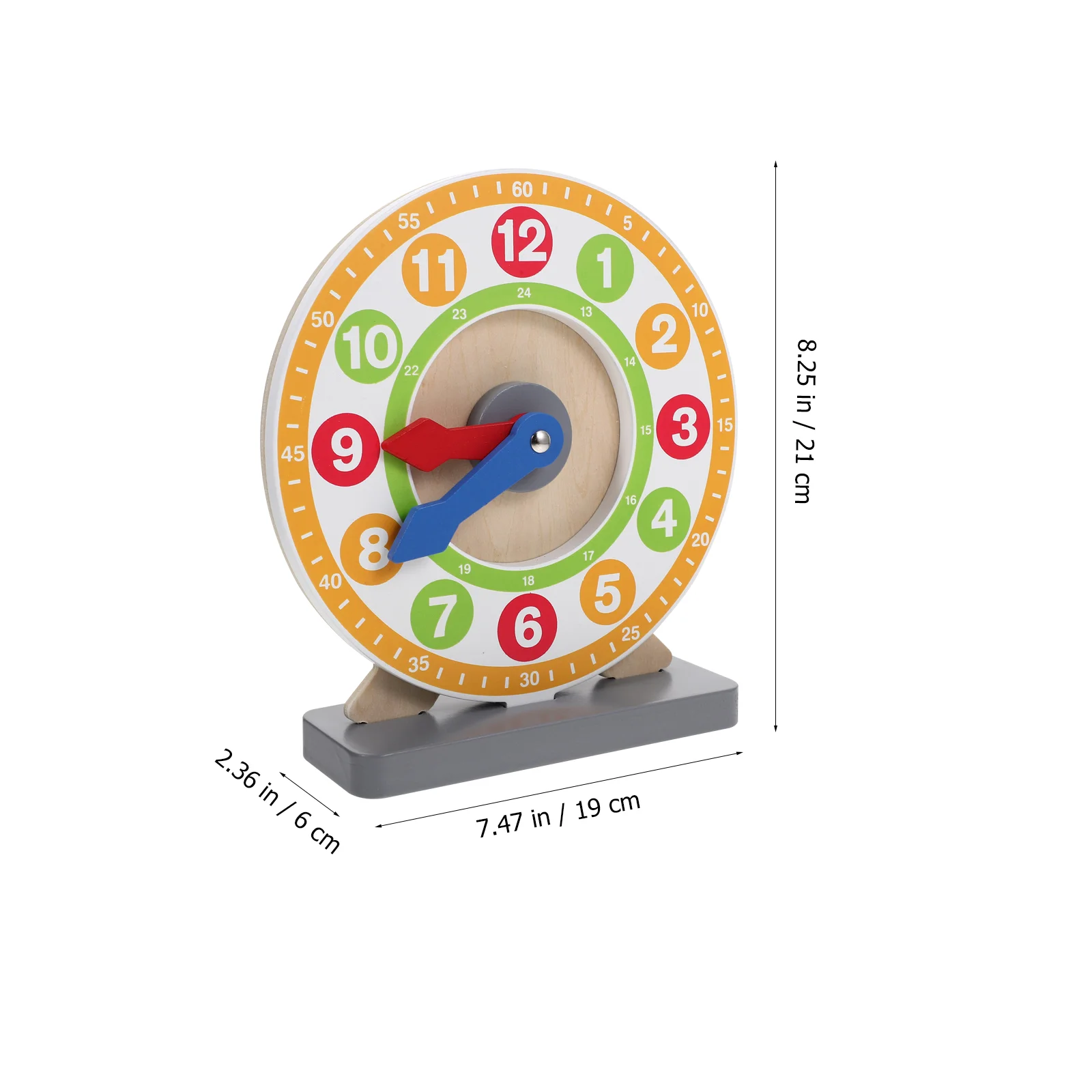 Orologio didattico in legno Orologio didattico per l'apprendimento della matematica Orologio per l'apprendimento Orologio per la cognizione dell'orologio per la cognizione dell'orologio