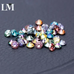 Pietre Moissanite Colori multipli Forma rotonda Piccole dimensioni 3.0-4.5mm VVS1 Diamanti da laboratorio Passano il tester del diamante per la creazione di gioielli fai da te