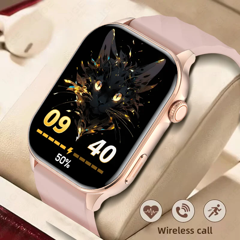 

LIGE AMOLED Smart Watch Men 2.01'' Screen Bluetooth Call Health Monitor Waterproof Sport Women Smartwatch New For Android IOS