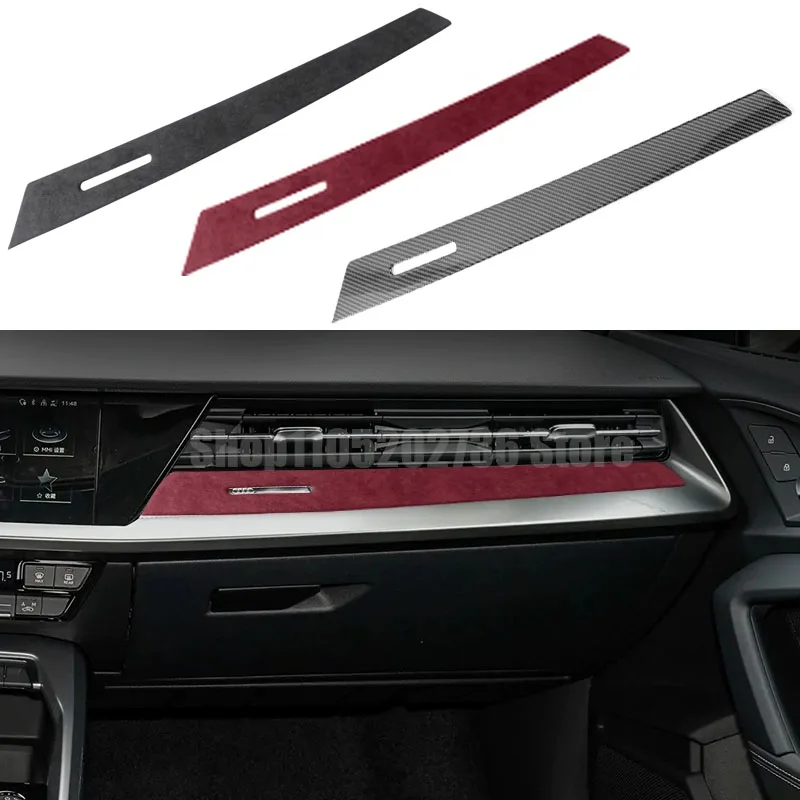 

Fit for AUDI A3 2021 2022 2023 2024 2025 Made of Alcantara Dashboard Panel Carbon Fiber Center Console Trim Cover