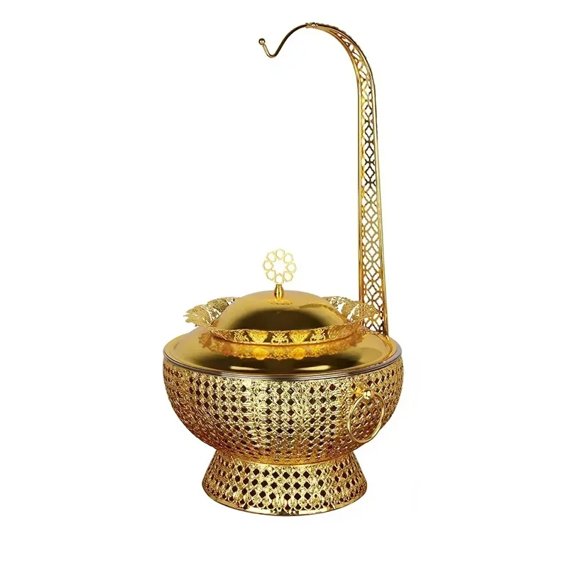 Luxury Gold for  4L Chaffing Dishes Buffet Food Warmer Catering Stainless Steel Hanging Chafing Dish