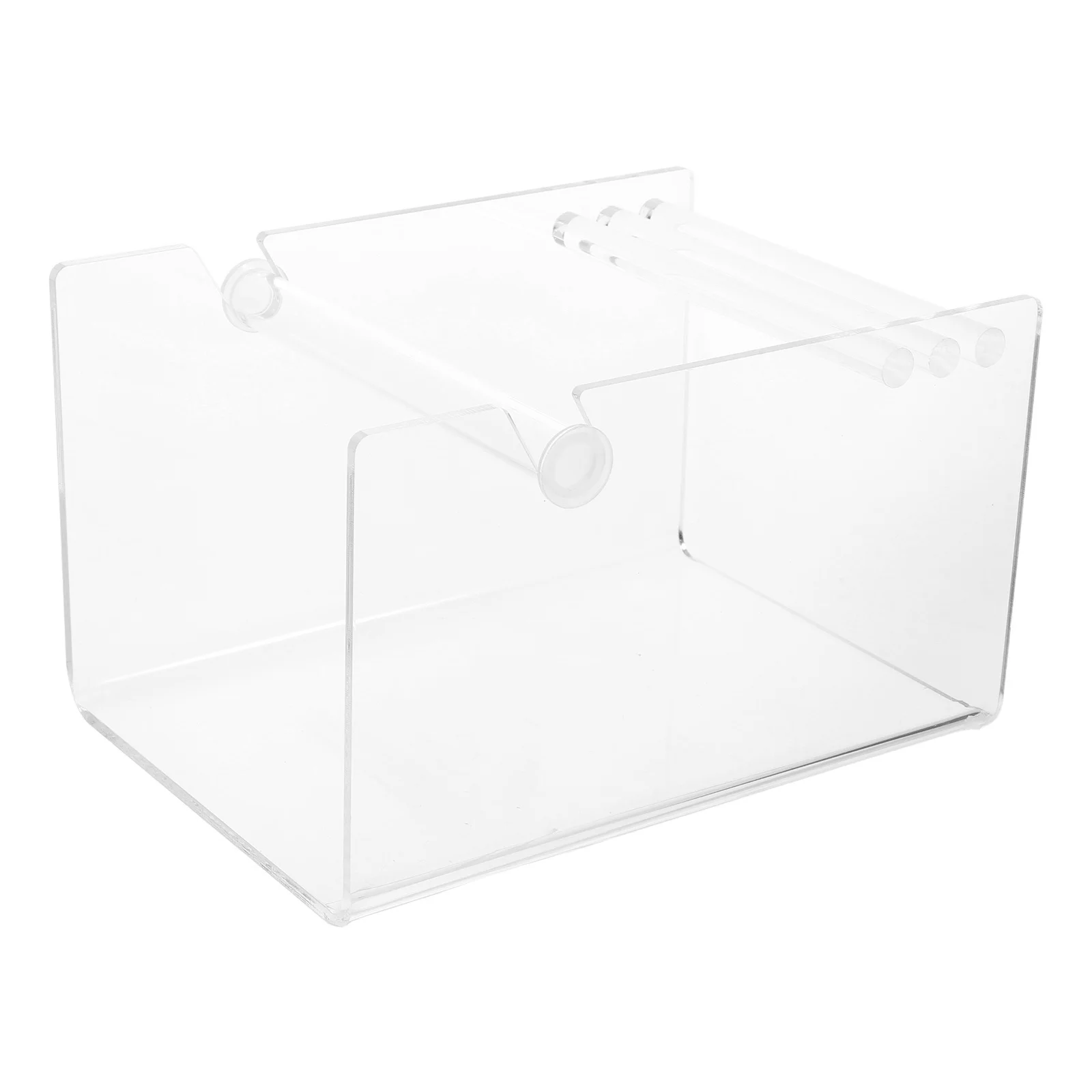 Adjustable Sticker Dispenser Holder Acrylic Label Roll Organizer Stand for Office Home School Use 3-Column Desktop Tape and