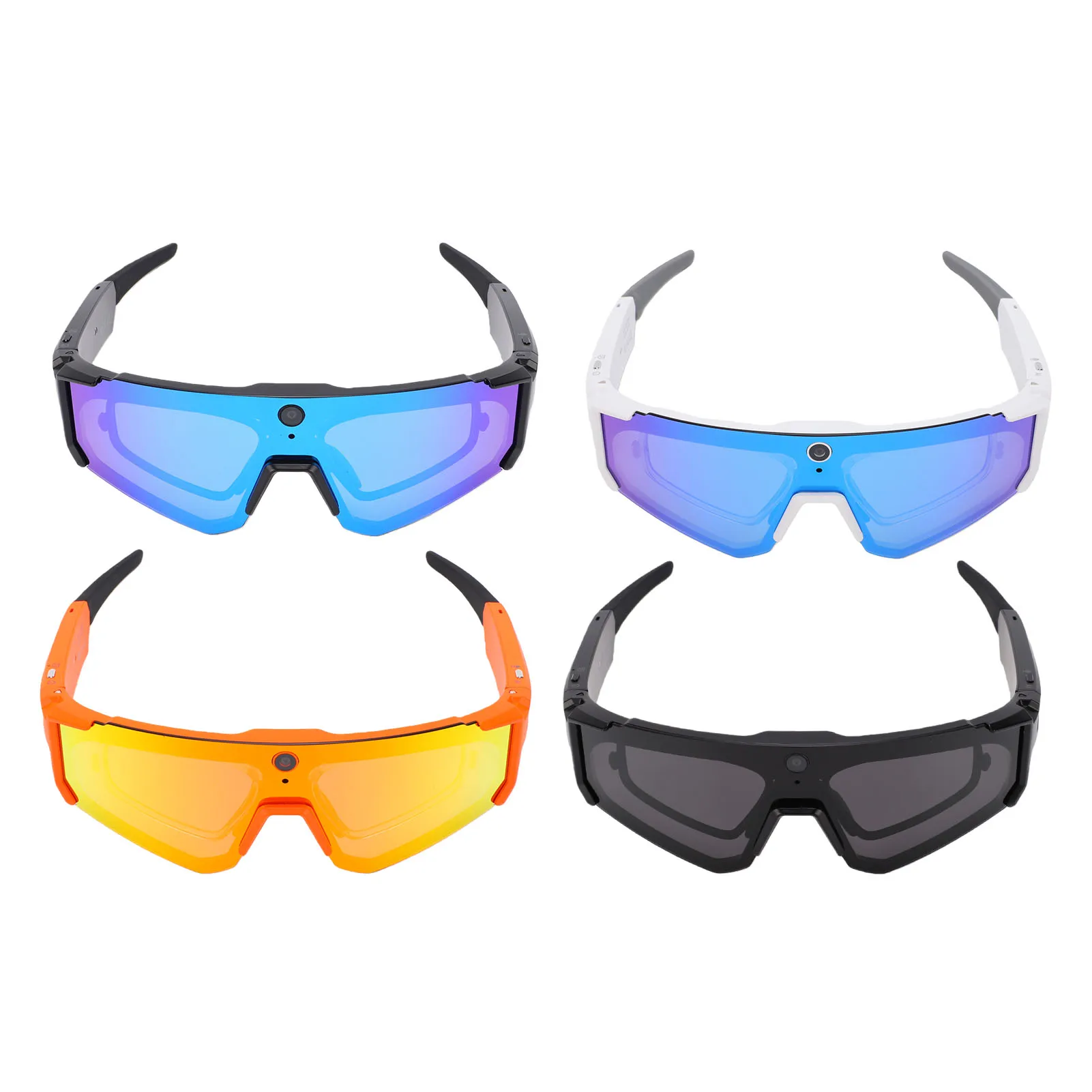 

4K AI Smart Cycling Glasses 8MP HD Camera Bluetooth Sports Goggles with Voice Control EIS Stabilization for Skiing Biking Hiking
