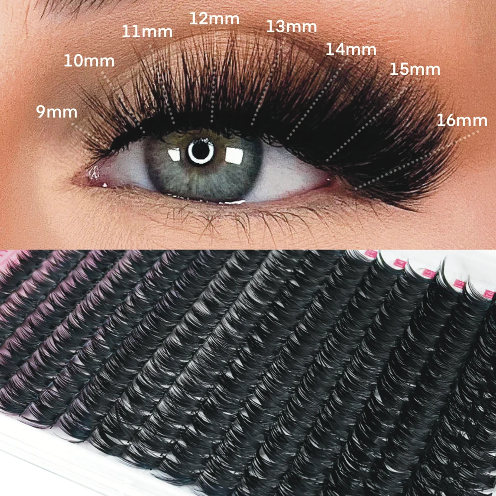 320PCS 80D Cluster False Eyelashes - DIY Fluffy & Extra Thick Lashes in Mixed Lengths (10-18mm) - D Curl, Alcohol-Free, Perfect