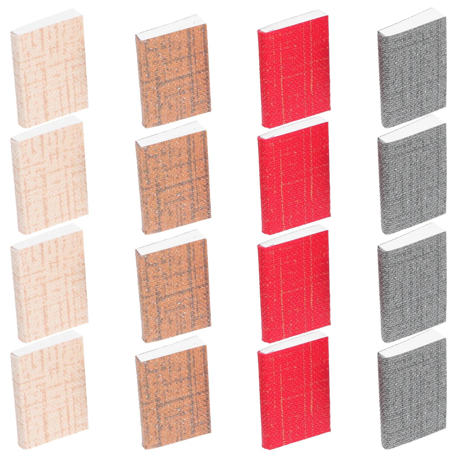 

16Pcs Miniature 1:12 Scale Books Blank Pages Tiny Openable for Dollhouse Study Room Shelf Decoration Miniture Books