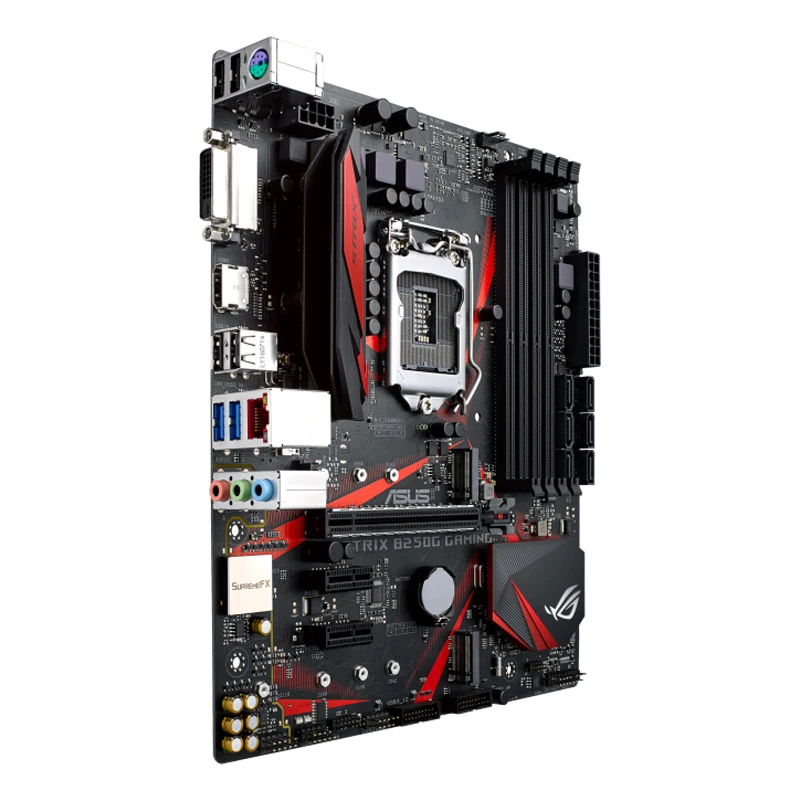 Imagem -02 - Placa-mãe Gaming Asus-rog Strix B250g Suporta Core I37100 I56400 I5-7600 I7-7700 Pentium G4600 Cpu Intel B250 x Ddr4 64gb