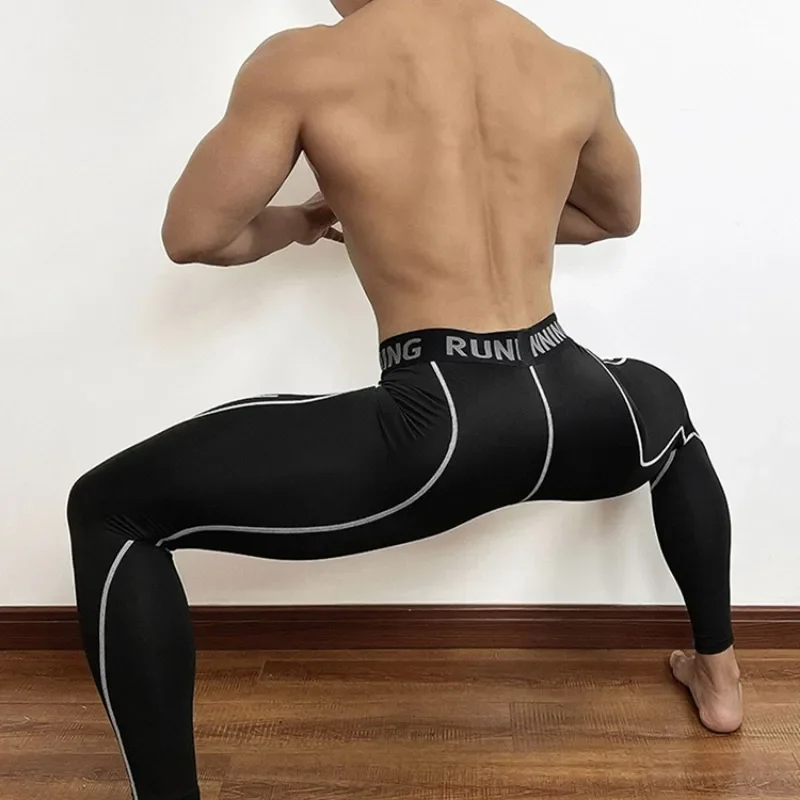 Mens Tight Compression Pants Quick Dry Fit Sportswear Running Tights Men Legging Fitness Training Sexy Sport Gym Leggings