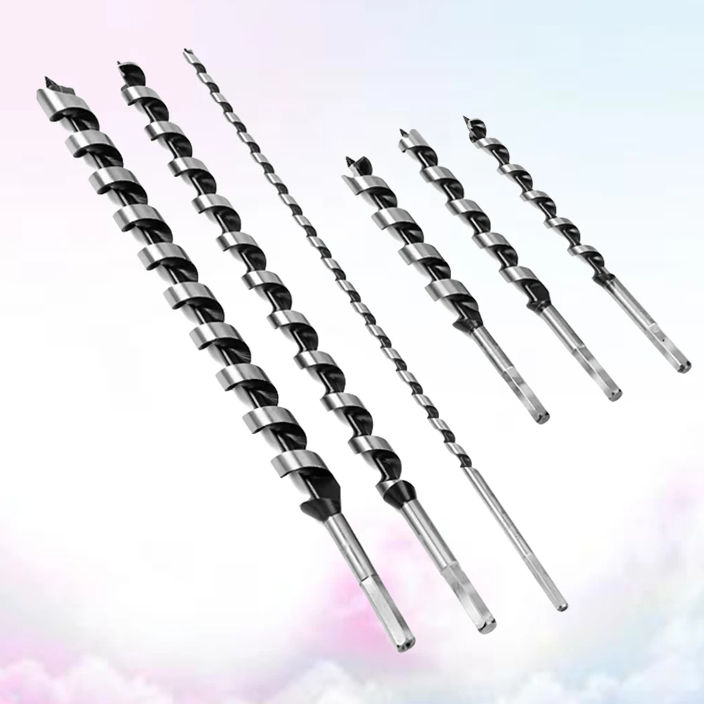 

6Pcs Long Auger Drill Bit Woodwork Hole Opener Hex Handle Spiral Wood Drilling Tool Furniture Cutter 6 8 10 12 14 16 X 230mm