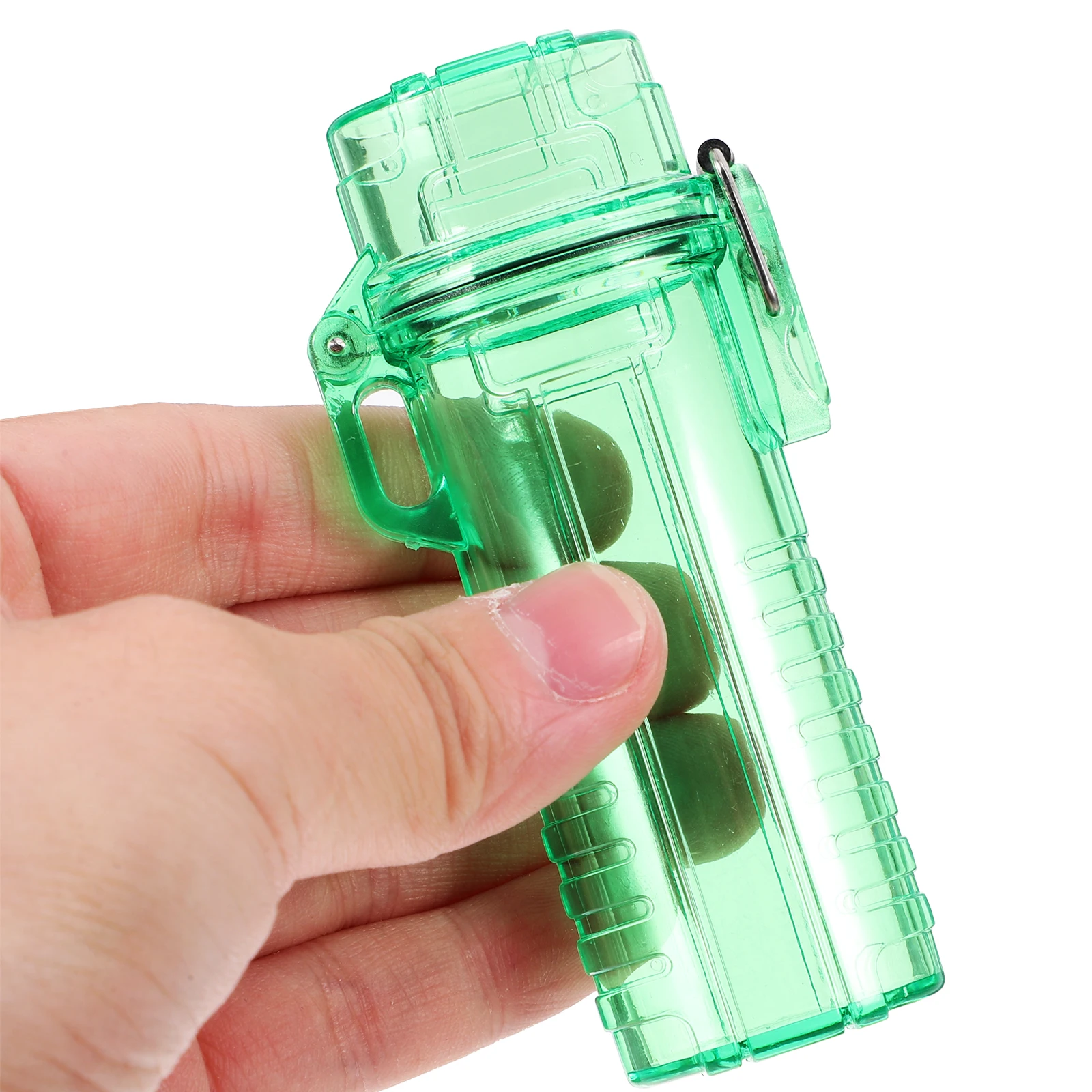 

Clear Lighter Case Cigarette Cover Cap Multifunction Protector Green Plug Travel