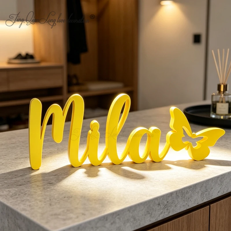 Custom Personalised Name Block  Free Standing  Room Decor  Name Sign  Name Plaque Nursery Decor Bedroom  Kids Sign