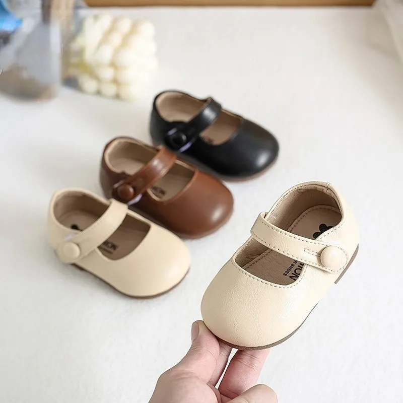 Children's Leather Shoes Kids Casual Solid Shoes for Toddlers Baby Girls Infants Shoes Spring Autumn New Princess First Walker