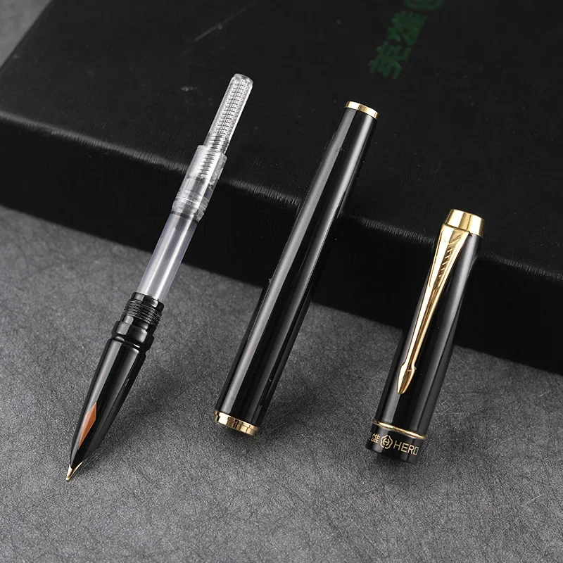 قلم حبر HERO أصلي 7025A 0.5 مم ذو طرف إيريديوم ناعم، للرجال/النساء/الطلاب، مثالي للخط واللامتحانات والمكتب والهدايا #4