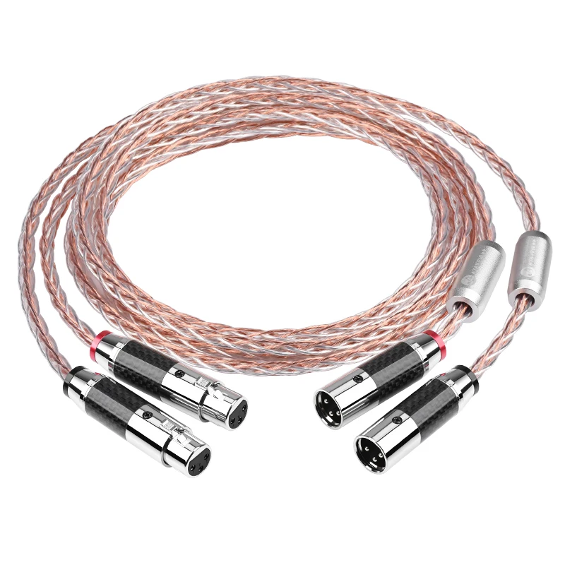 ATAUDIO HIFI XLR Cable High Purity OCC and silver mixed 2XLR Male to Female Cable to interconnection