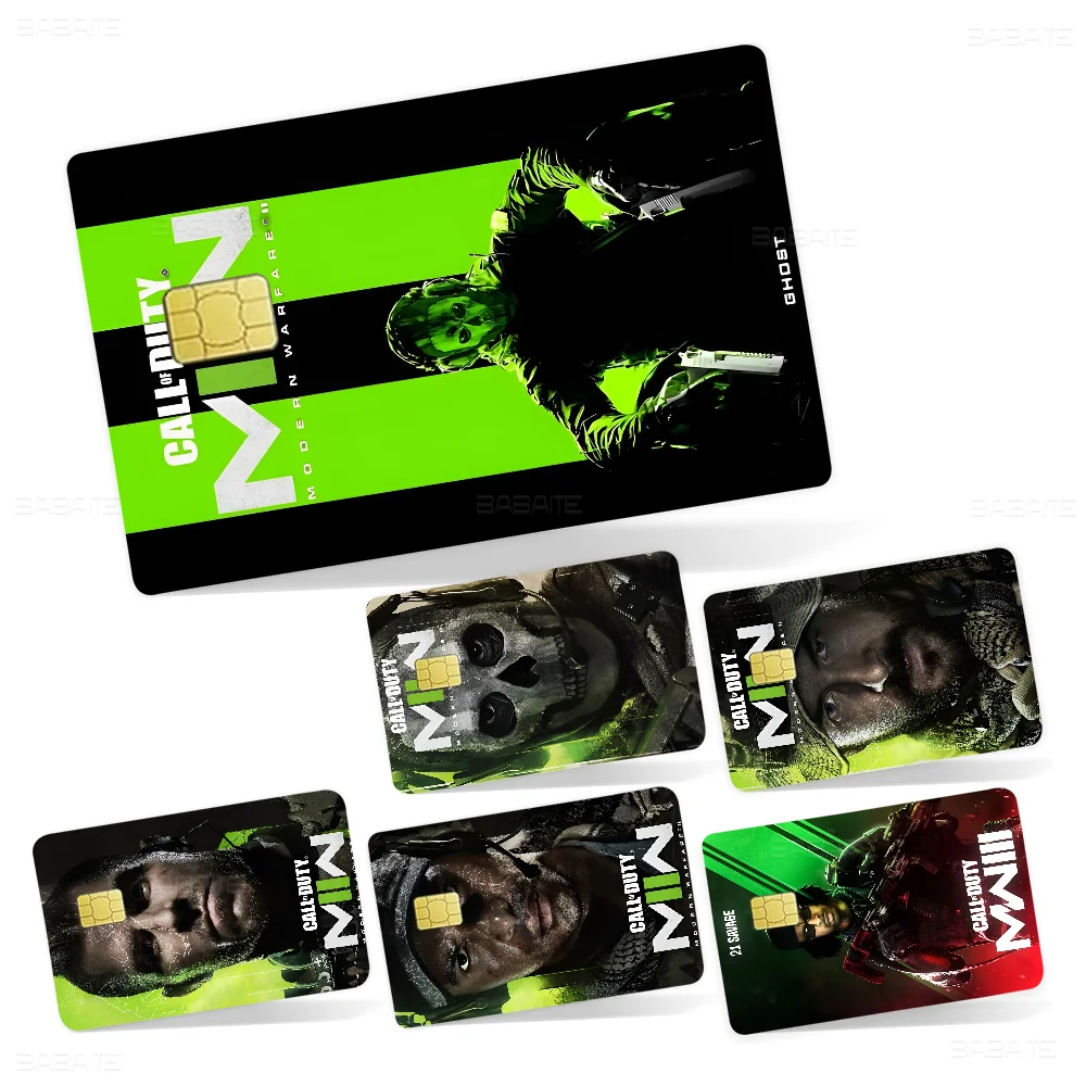 

Shooter Game C-Call O-of D-Duty Anime Young Creidt Card Debit Card Sticker Film Case Front Tape For Small Big Chip No Chip