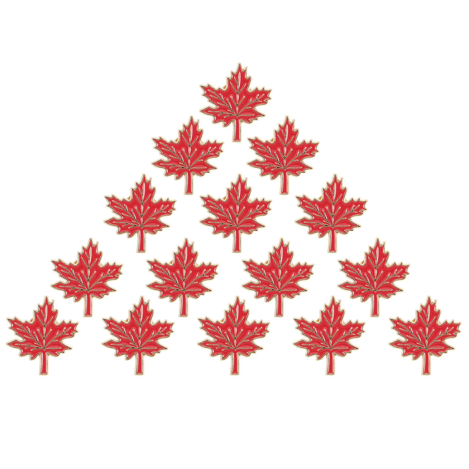 

15Pcs Maple Leaf Brooches Metal Drip Oil Pin Badge Autumn Jewelry Canada Day Accessories Pin Canada Canadian Brooch