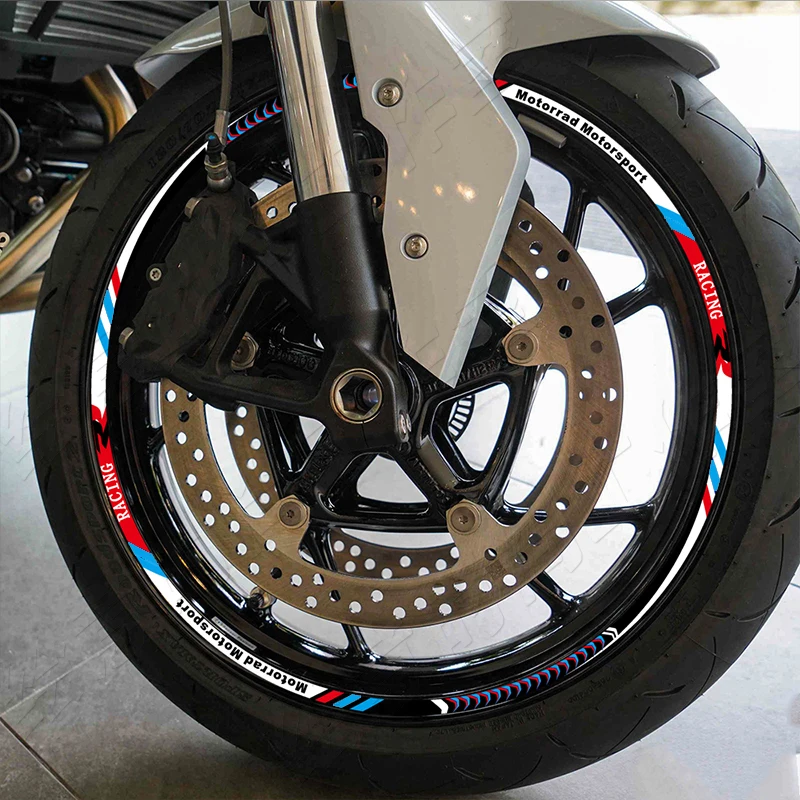 For R1200R/RT/RS R1250RT/R/RS F750 F700 F850 F 900 S1000RR G310R Motorcycle 17“ Wheel Hub Sticker Reflective Rim Decals