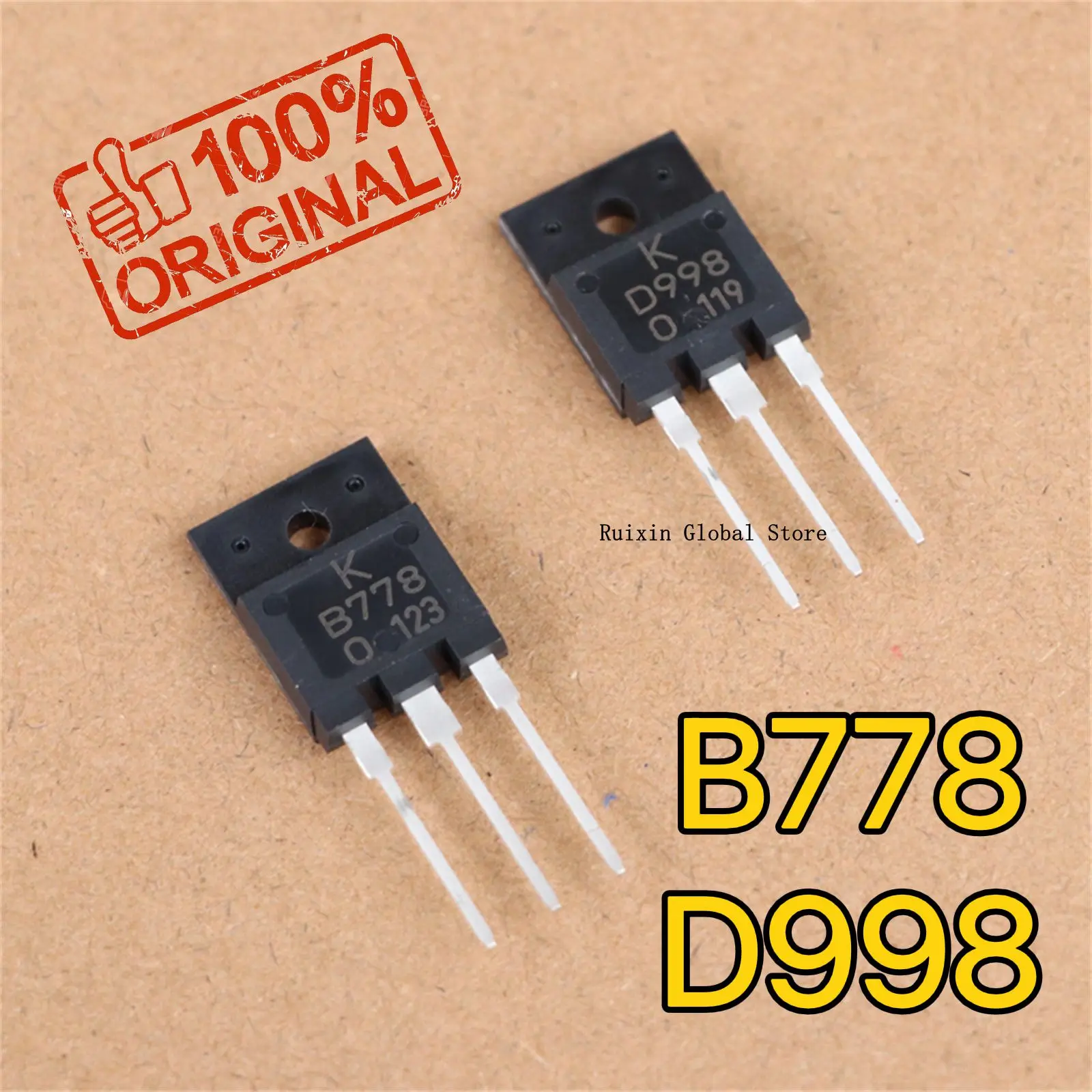 【3PCS】KTB778 KTD998 O B778 D998 Original imported from South Korea KEC agent audio power control tube