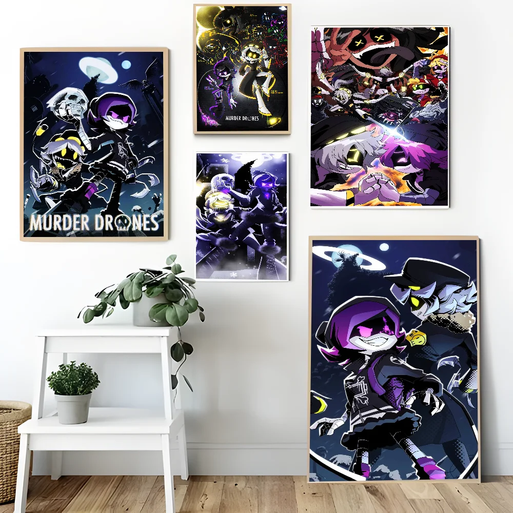 M-Murder Drones Anime Posters Sticky Whitepaper Prints Posters Artwork Kawaii Room Decor