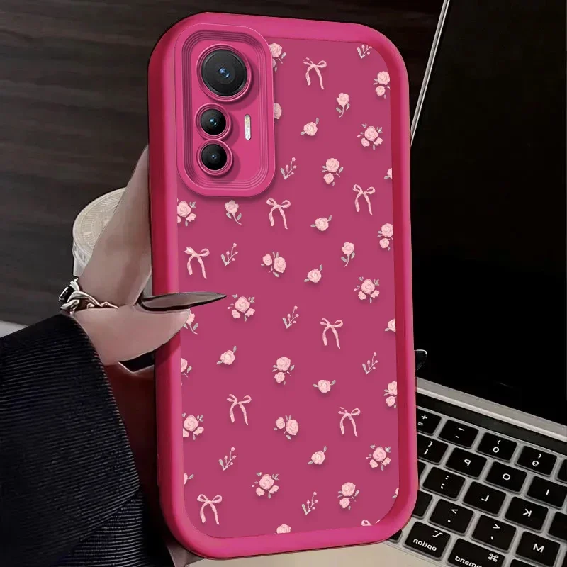 حافظة كلاسيكية على شكل أزهار الورد لهاتف Xiaomi Mi 15 Ultra 14 13 12 12S 12X 11 Lite 5G NE 13T 12T 11T 14T Pro غطاء مقاوم للصدمات من السيليكون