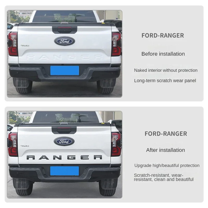 

For Ford Ranger Exteriors Logos Truck Letter Emblems Creative ABS Glue Stickers Accessory