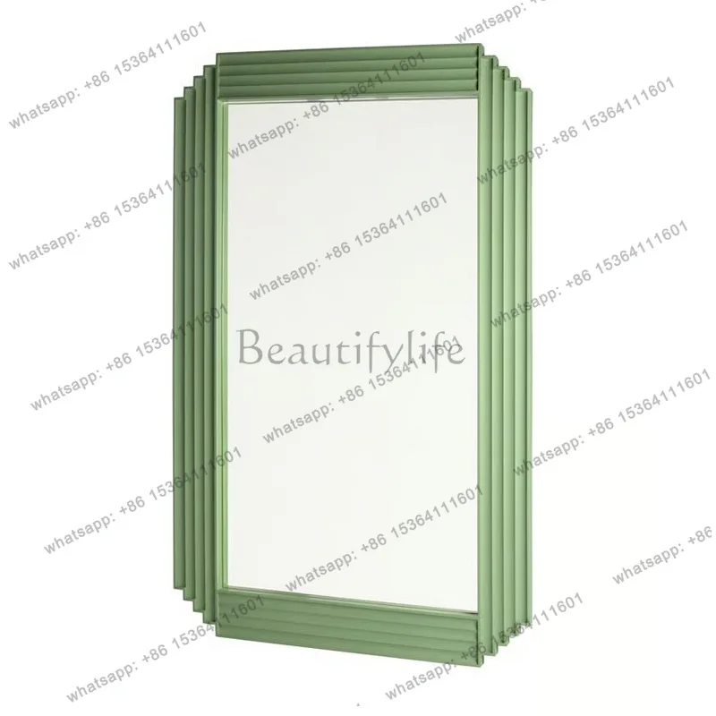 European art floor-to-ceiling mirror rectangular frame full-body mirror household cloakroom clothing store floor-to-ceiling
