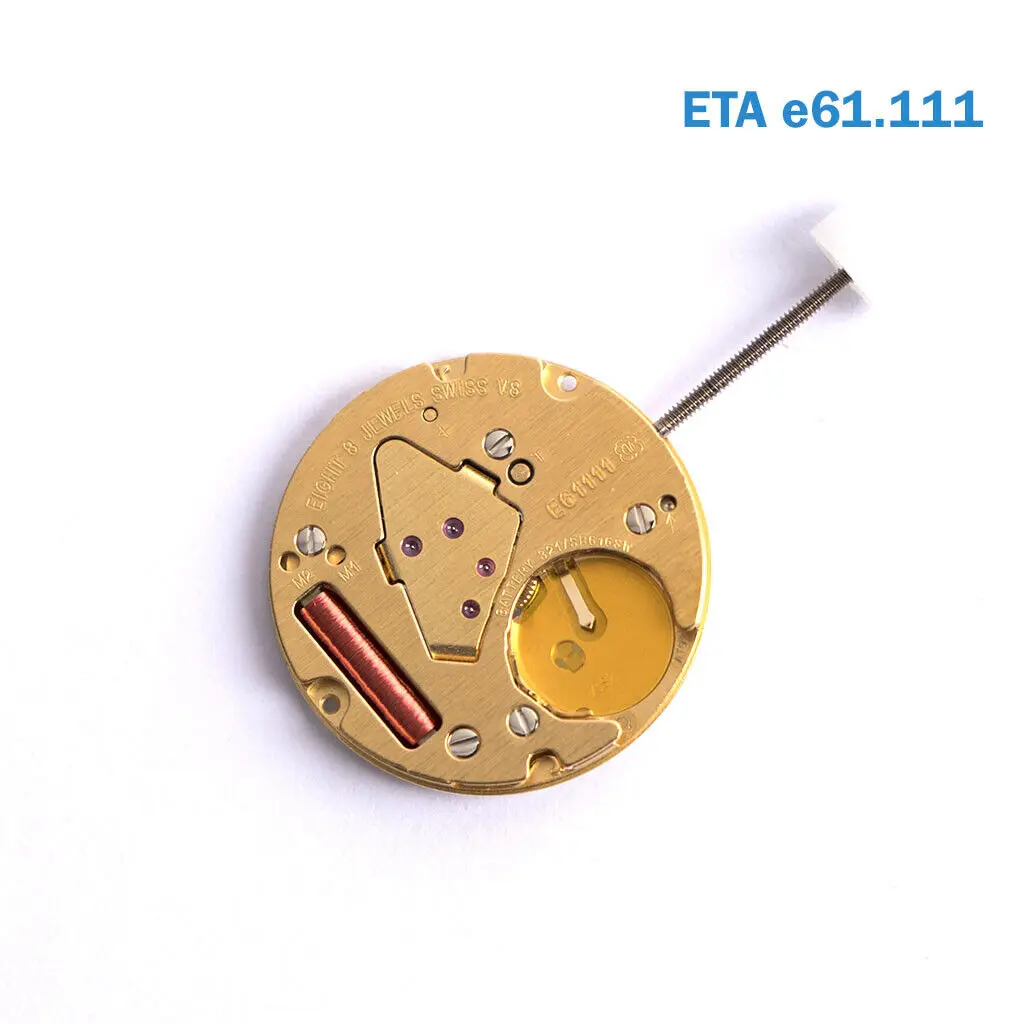 

E61.111 Movement ETA E61.111 Movement Replacement For Eta 256.111 ,White Date Disk on 3 Brand New Original movement