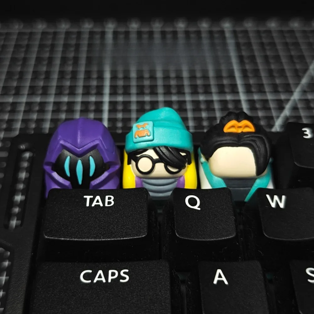 Ghostly Wonder Sage Gaming Keycaps, Character-themed Keycaps, Universal for Single ESC Cross-Shaped Switches, Birthday Gift