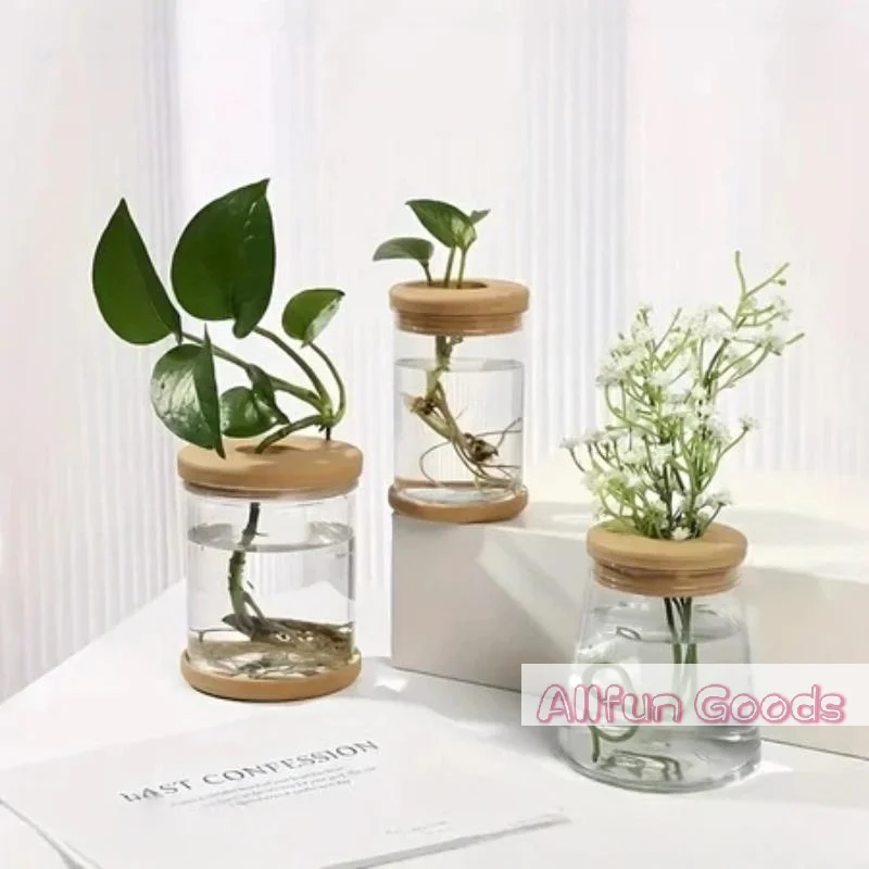 [TG835]Nordic Plastic Hydroponic Vase Automatic Water Absorption Plant Pot Plastic Propagation Pot Desktop Flower Pot
