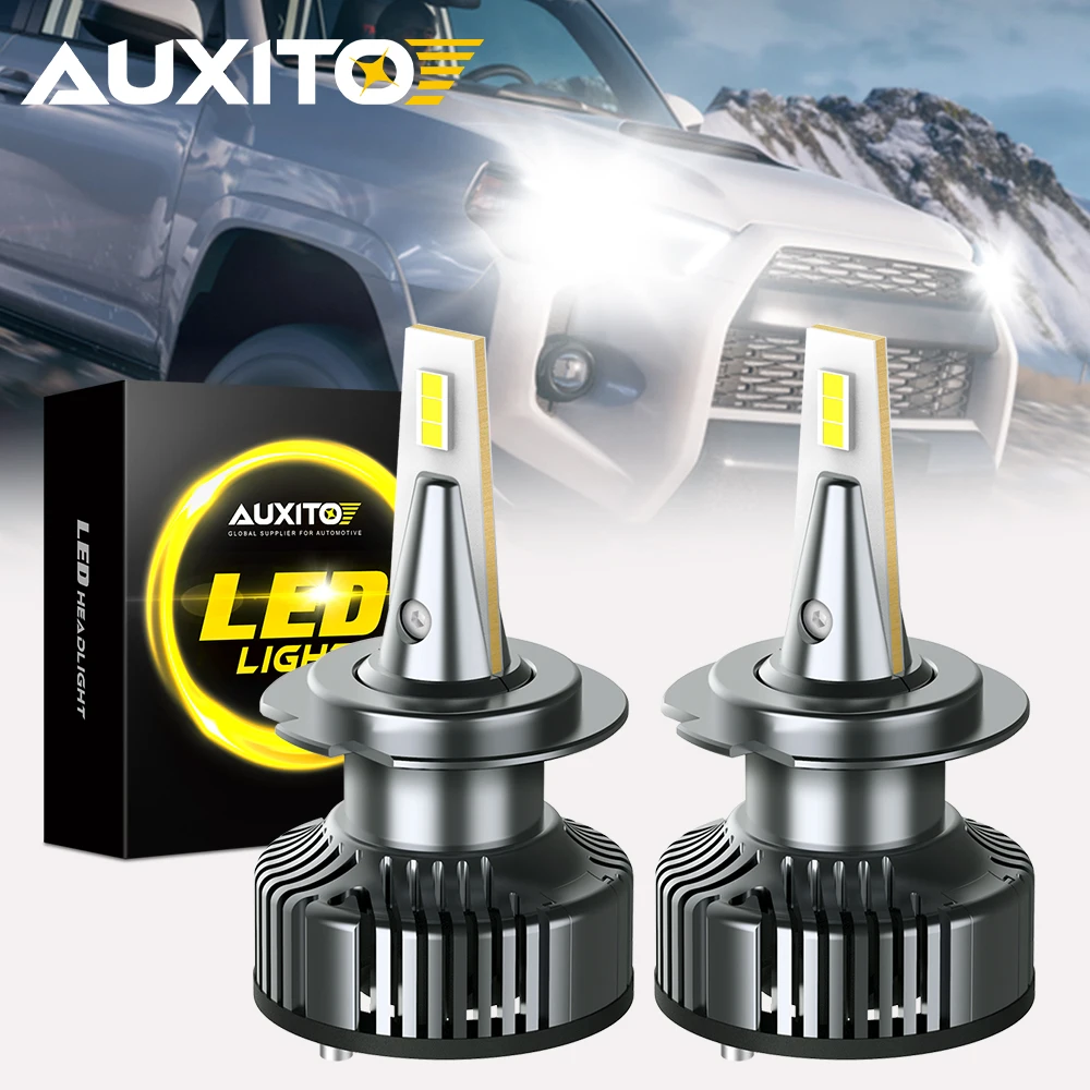 

2 шт. AUXITO 120 Вт Turbo H7 светодиодные лампы Canbus для фар High Powr супер яркие белые 12 В автоматические фары для Ford VW дальнего ближнего света