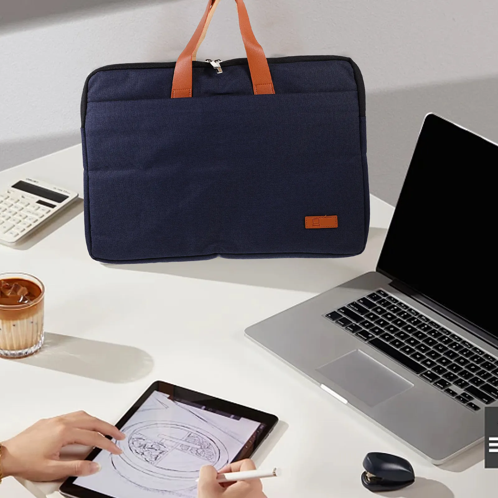 

Laptop Bag Oxford Cloth Shock Resistant Scratch Proof Portable Computer Case for 15.6 Inch Laptop Messenger Satchel Storage