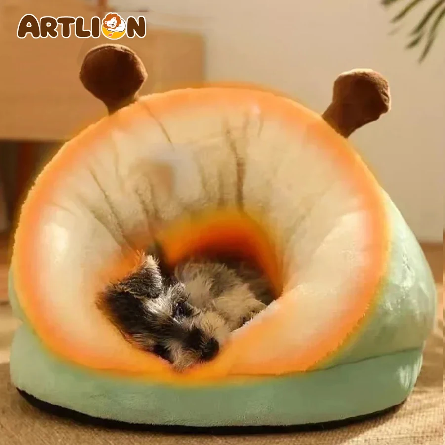 Soft Dog Bed Sofa Warm Plush Pet Kennel for Small Medium Dogs Cats Teddy Sleeping Nest Cozy Puppy Cave House Dog Accessories