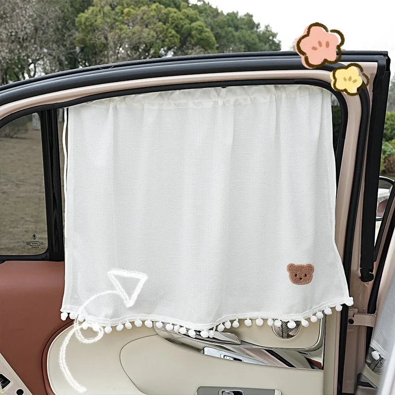 

Universal Suction Cup Curtain Flower Car Summer Sunshade Cover Cartoon Side Window Sunshade Uv Protection for Kid Baby Children