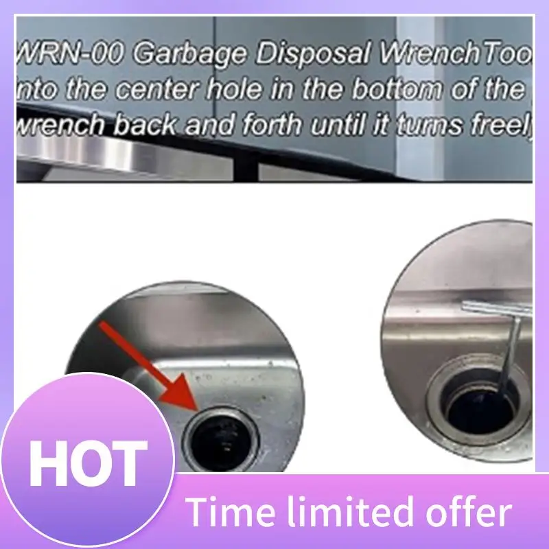 

B69C Garbage Disposal Unclogging Wrench, For Sinkerator Moens, To Remove Clogs Above The Sink, WR00KIT
