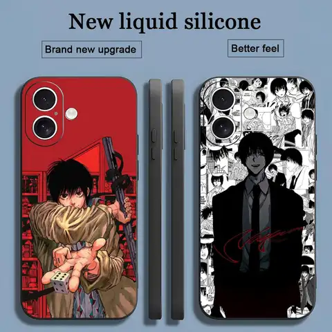 Sakamoto Days Nagumo 애니메이션 전화 케이스 iPhone 16 15 14 13 12 11 X XR XS 8 Plus Mini Pro Max 소프트 블랙 충격 방지 커버