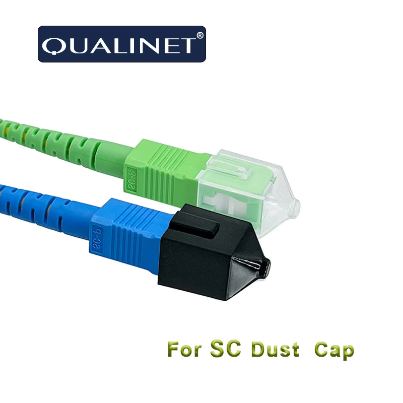 QUALINET SC Fiber Optic Dust Cap Fiber Tool Cable Duster Protective Cap  Sc Connector SM MM Network Plug Cover Optical Cat