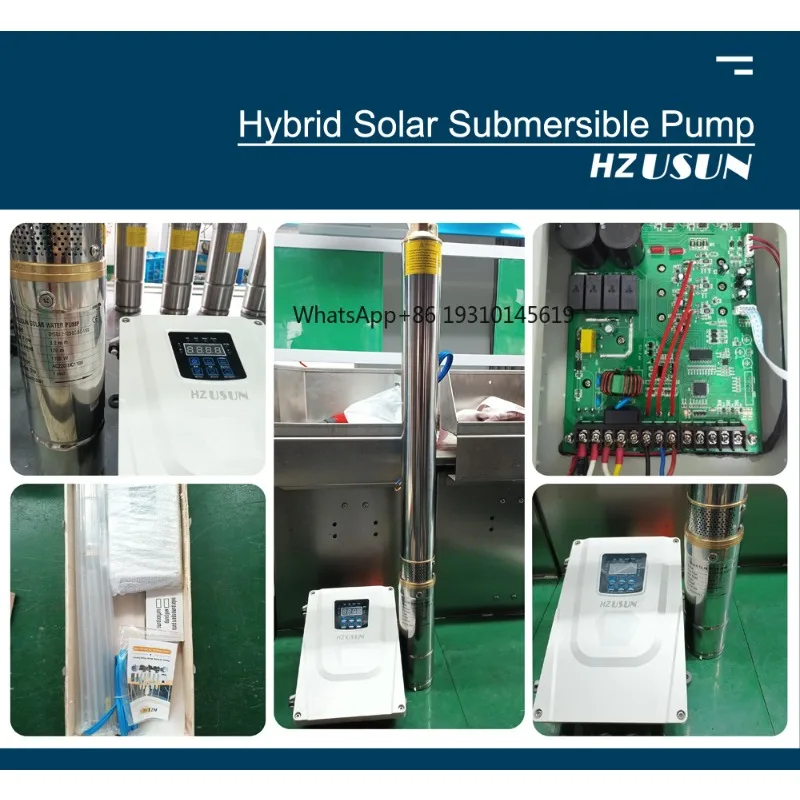 

【From China】1 DC AC 110V Solar Energy Submersible Well Pump Price 2'' Pipe 30M Borehole Solar Agriculture Water Pump For Farm Ir