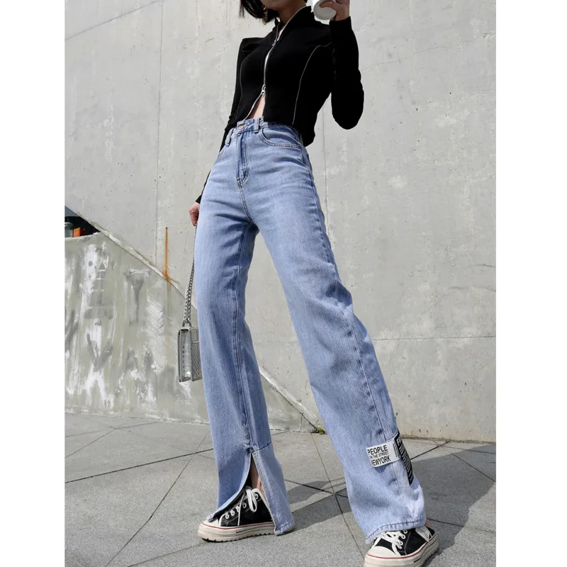 Vintage Jeans Women 2023 Women's Pants Denim Streetwear Straight Leg Jeans Woman High Waist Korean Fashion  Newjeans Baggy