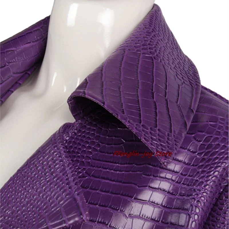 HN8 Clown Joke męskie przebranie na karnawał peruka zielone włosy szalony strój harlekiny Film Halloween karnawał przebranie na karnawał płaszcz spodnie) 4Dc