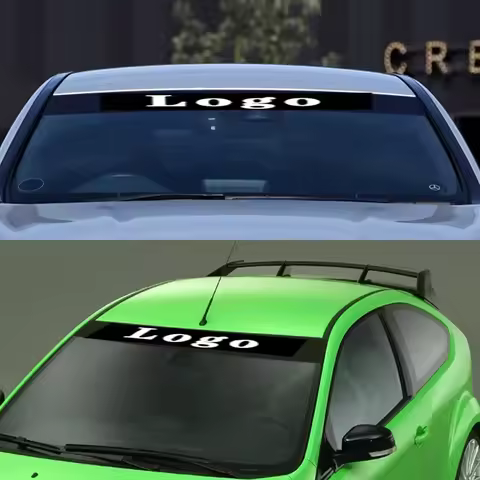 Car Sport Sticker Front Windshield Decal For FIAT 500 Grande Stilo Freemont Punto Astra Bravo Ducato Fiorino Qubo Toro