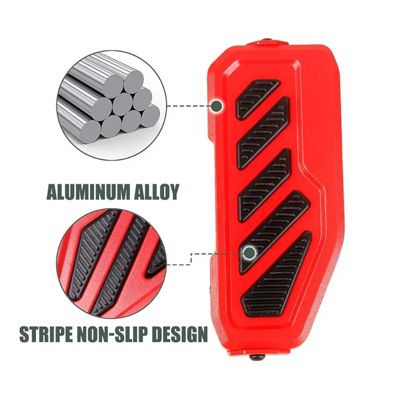 A13Z-Brake Pedal& Gas Pedal& Dead Pedal For Jeep Wrangler JL 4XE Gladiator JT 2018- 2025 Accelerator Rest Brake Pedal