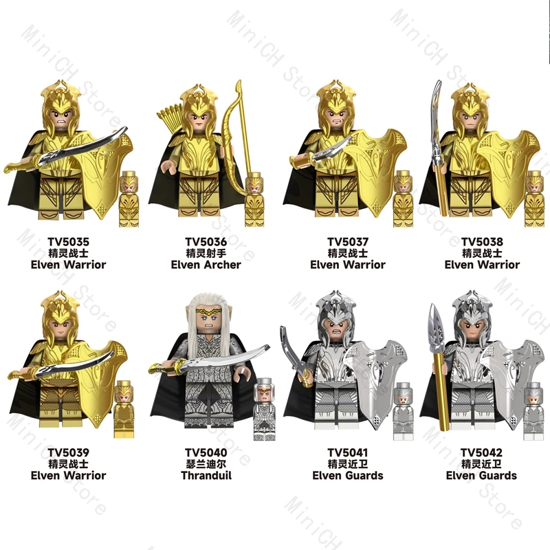 TV8403TV6410 anneaux de seigneur elfes Orcs armée nain Rohan Mini figurines de jouets d'action blocs de construction jouets d'assemblage pour enfants cadeau d'anniversaire