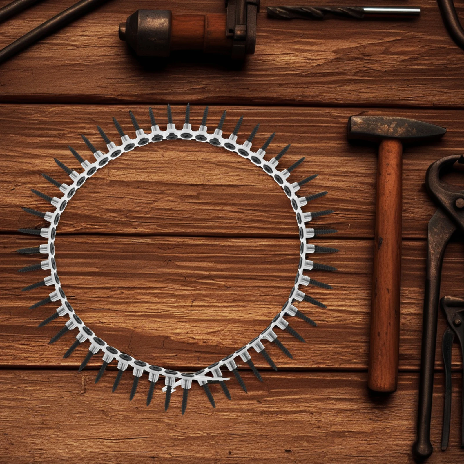 

1000 Pcs Chain Strap Screws Furniture Anchors Heavy Duty Drywall and Medium Length Nails Metal Middle