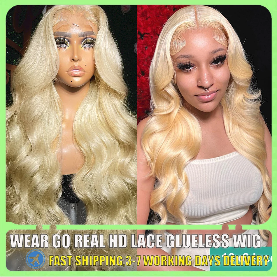 

13x4 13x6 360 Transparent 613 Lace Frontal Wig Honey Blonde Color Brazilian Remy Body Wave Lace Front Human Hair Wigs for Women