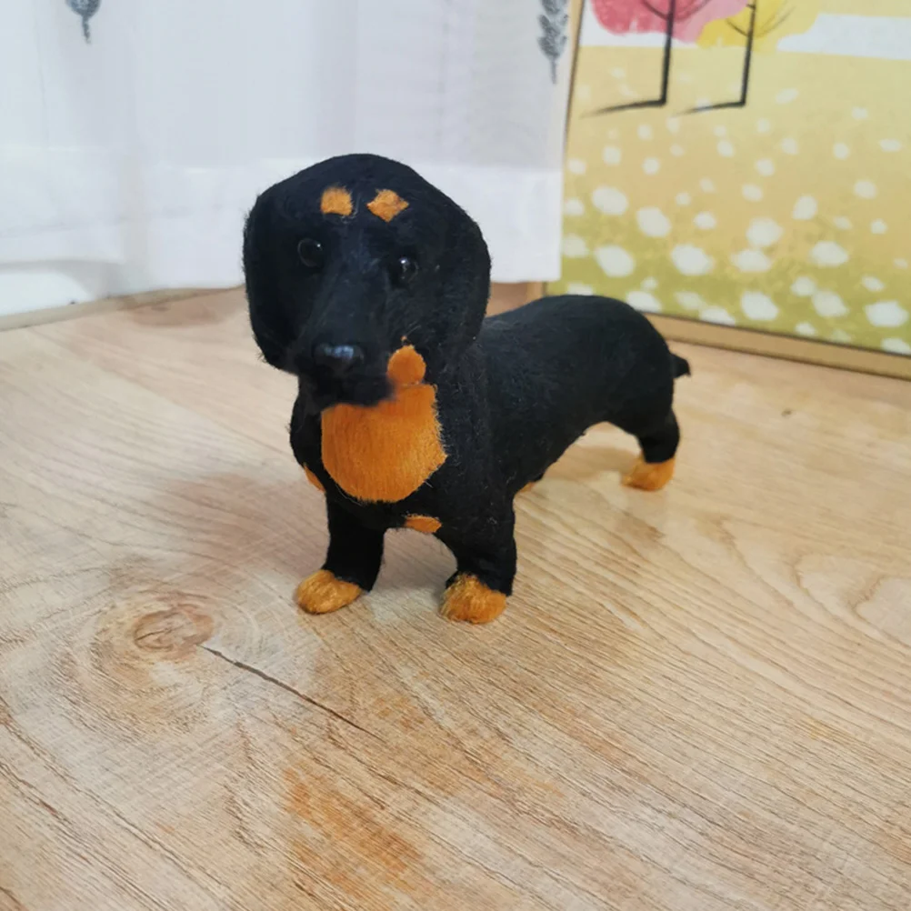 Dachshund Model Dog Miniature Figures Realistic Dogs Animal Figurines