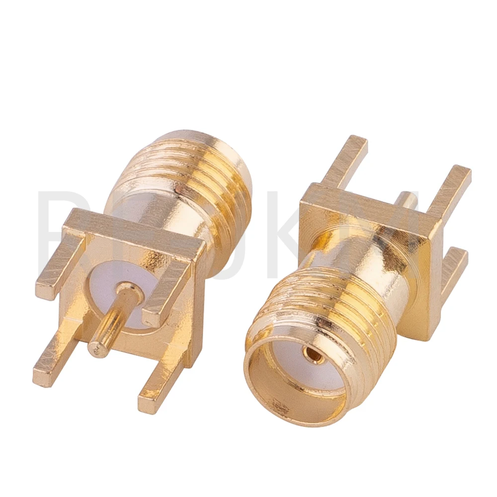10Pcs SMA Stecker Weibliche Jack Adapter Solder Rand PCB Gerade rechtwinklig Berg RF Kupfer Stecker Steckdose – Detail 4