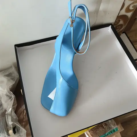 2024 Specialformade romerska sandaler med klack Sexiga sidoflip-flops Högklackade sandaler Halvhåliga designersandaler 34-43 Damskor 10 best sales romerska sandaler för kvinnor - №4