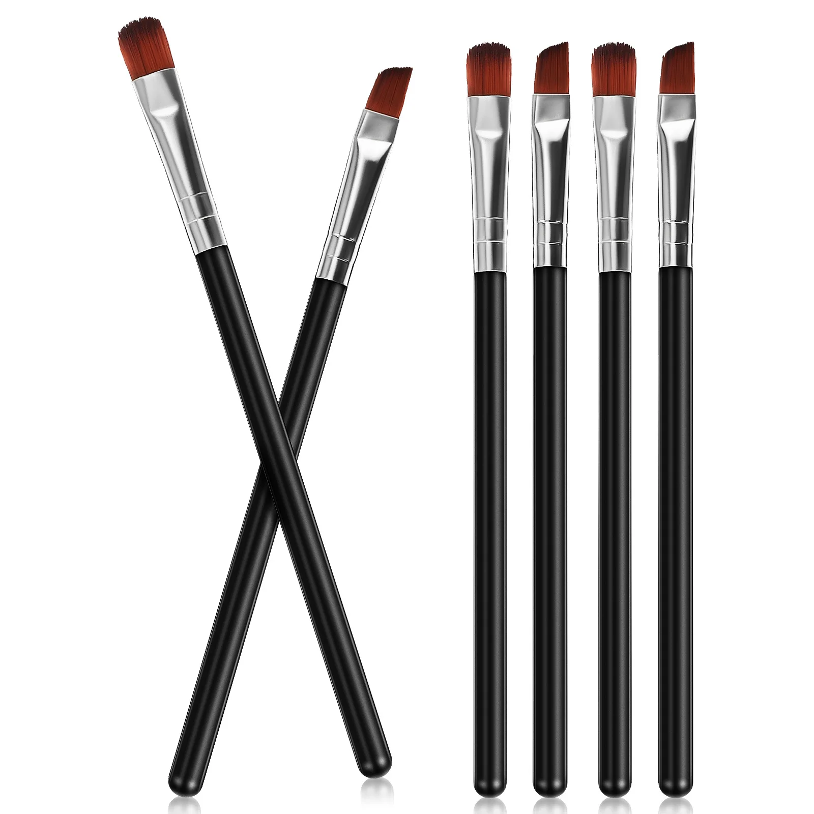 6Pcs Professional Eyebrow Brushes Multifunctional Makeup Tools for Eyebrow Powder Mascara Blending Supplies