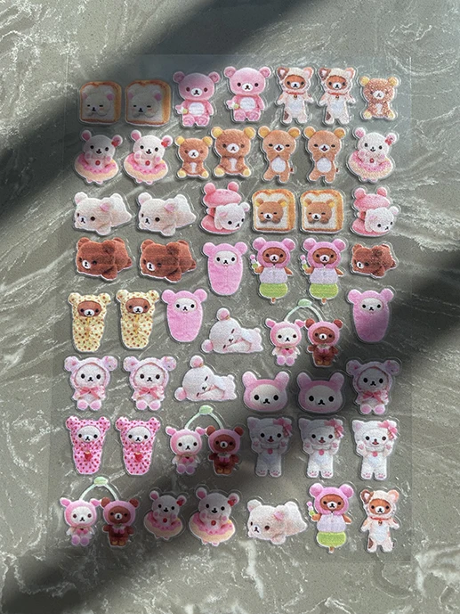 

Cartoon Cute Rilakkuma Pvc Adhesive Stickers Nail Art Waterproof Diy Scrapbook Laptop Water Bottle Nail Sticker Birthday Gifts