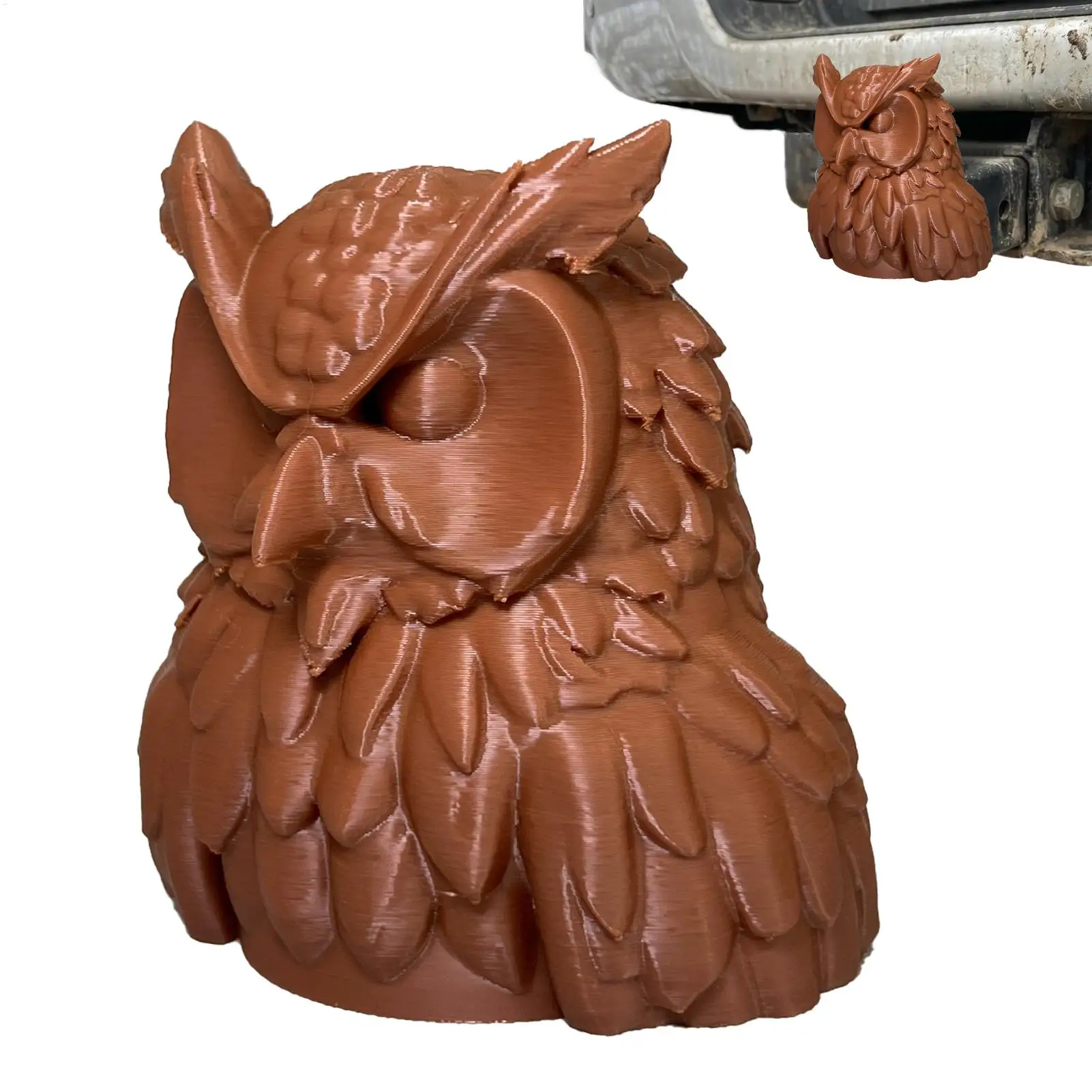 3D Printed Funny Owl Hitch Receiver Cover Cap for Trailer Coupling Trailer Hitch Ball Cover Prevent Receiver Tube From Rusting